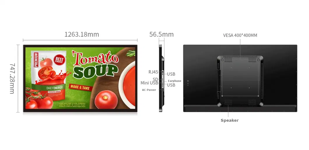 Durable in Use Portable 65 Inch Fanless Embedded Mini OPS Computer PC 1*VGA, 1*HDMI, 1*RJ45, 4*USB, 2*Audio, 1*COM, OPS908s All in One Industrial Computer