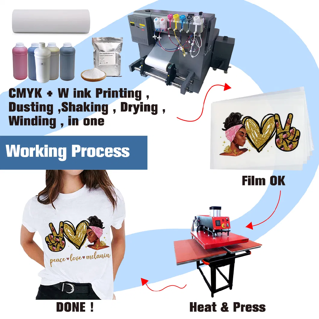 Pet Film A3 Dtf Printer and Powder Shaker Machine All in One