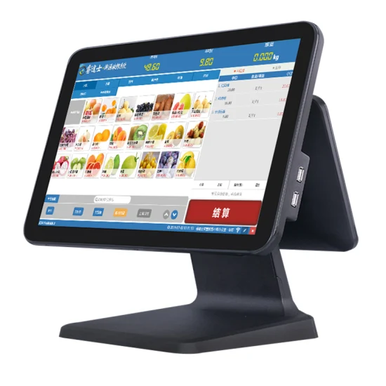 安価な 15.6 インチ POS システムターミナルダブルスクリーンディスプレイコンピュータ OEM オールインワンタッチスクリーン POS システム小売ソフトウェア Android/Wins POS マシン